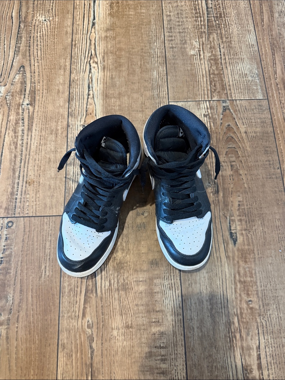 Nike Black and White High-Top Sneakers